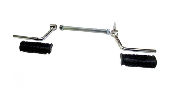 Fußrastensatz gebogene Ausführung Chrom